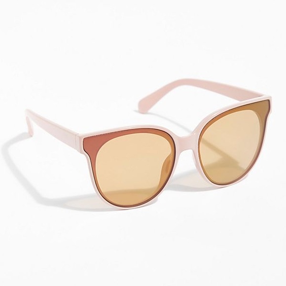 Free People Nolita Shield Sunglasses Dusty Pink - Picture 2 of 6